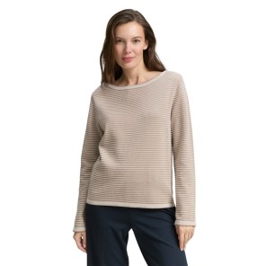 Tom Tailor pullover dotjes Latte ecru
